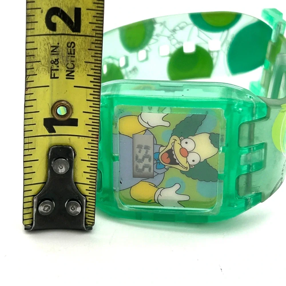 The Simpsons Krusty the Clown Digital Watch Unisex OS Green Good Y2K Vintage
